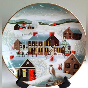 1983 Collectable Betsy Bates plate. The Village Inn. Signed